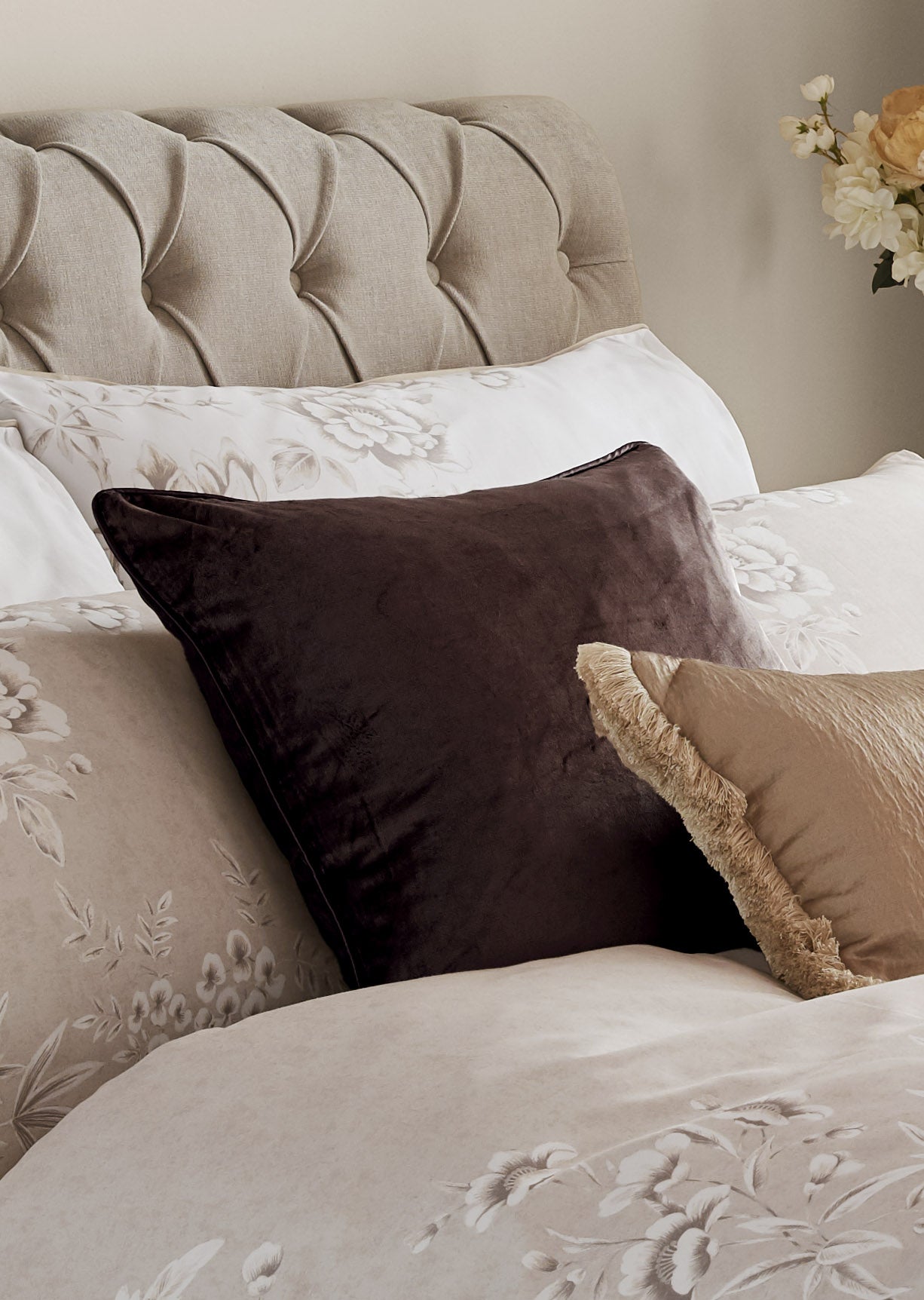 Nigella Velvet Feather Cushion