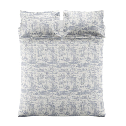 Braysmith Toile Chambray Blue Bedding Set