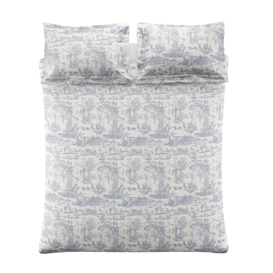 Braysmith Toile Chambray Blue Bedding Set