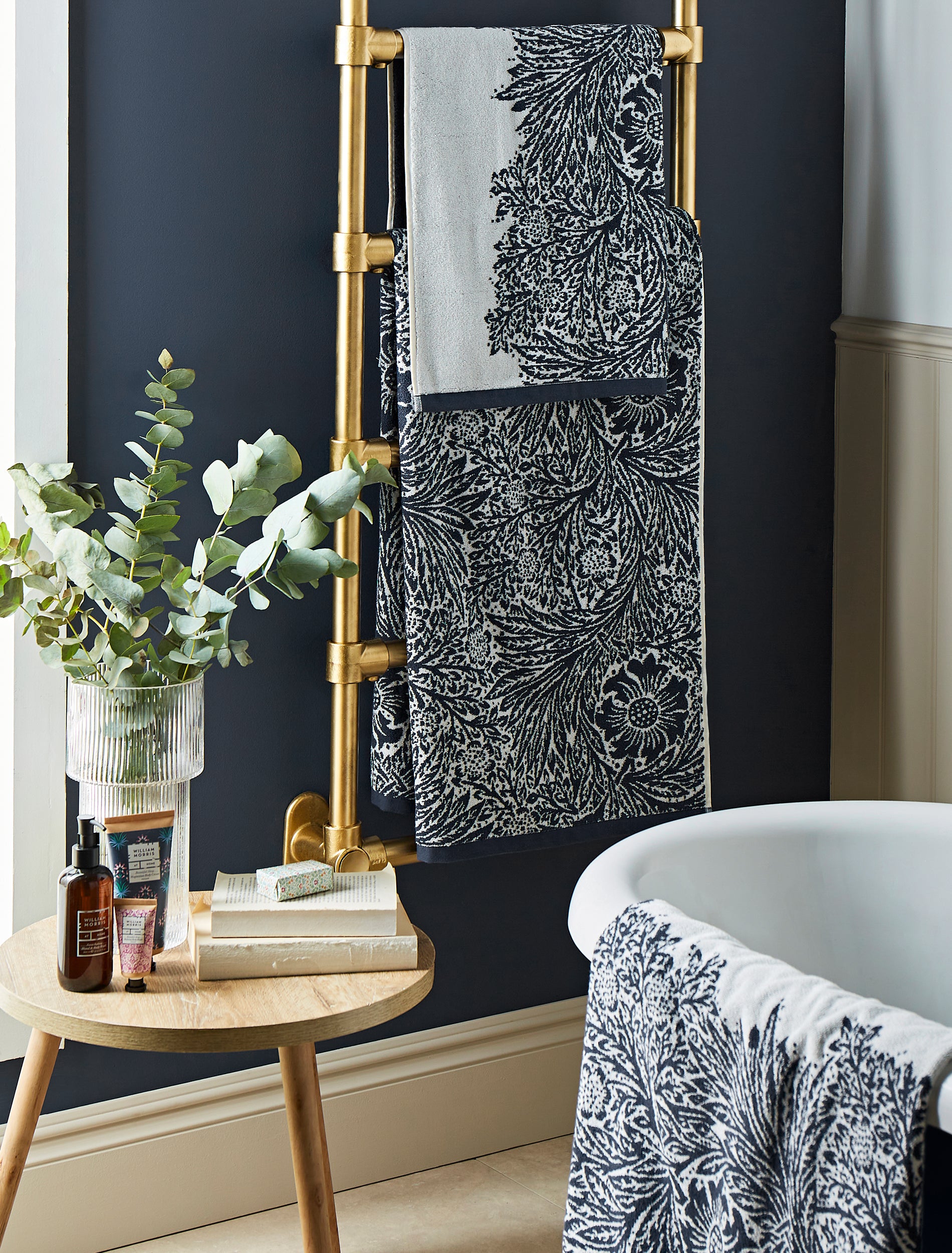 William Morris at Home Marigold Bathroom Set in Prussian Blue